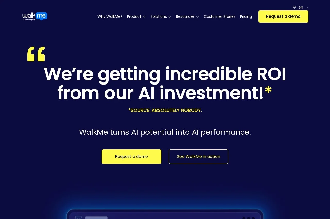 WalkMe screenshot