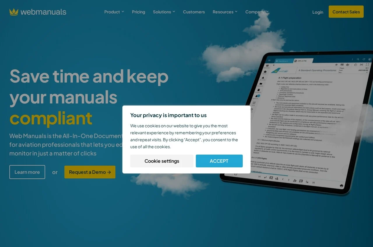 Web Manuals screenshot