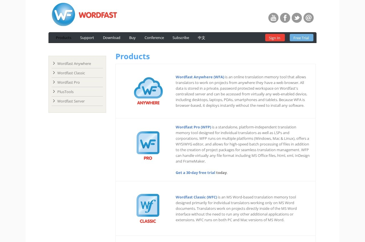 Wordfast screenshot