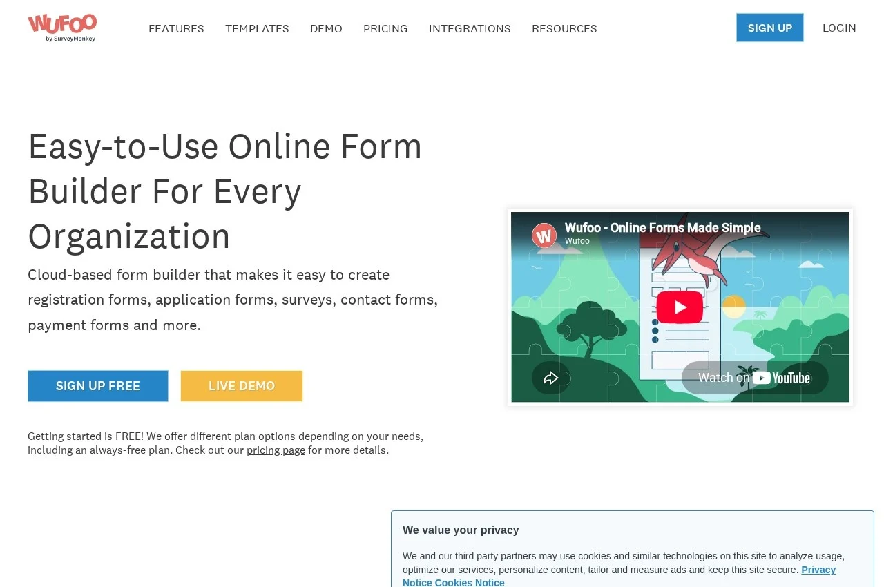 Wufoo screenshot