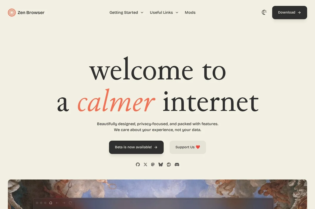 Zen Browser screenshot