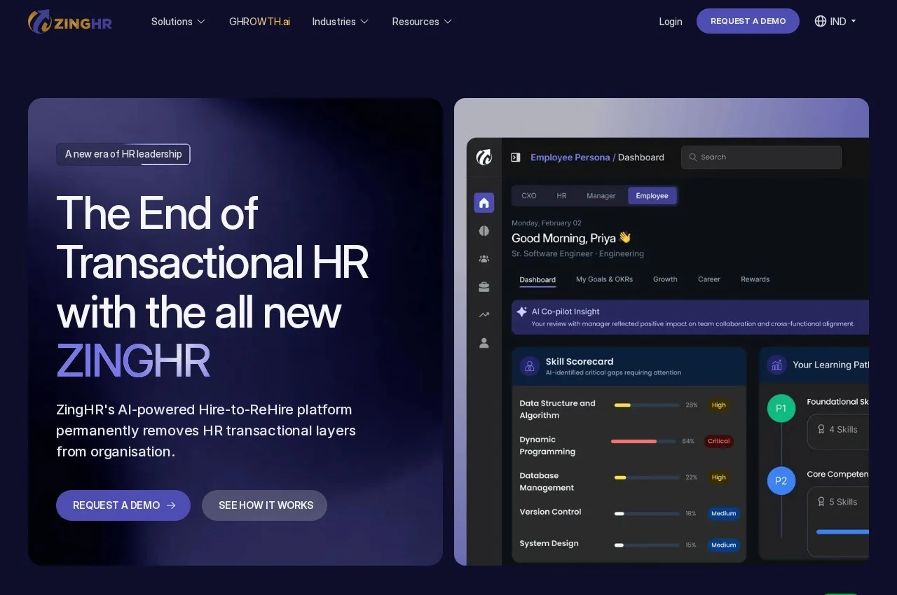ZingHR screenshot