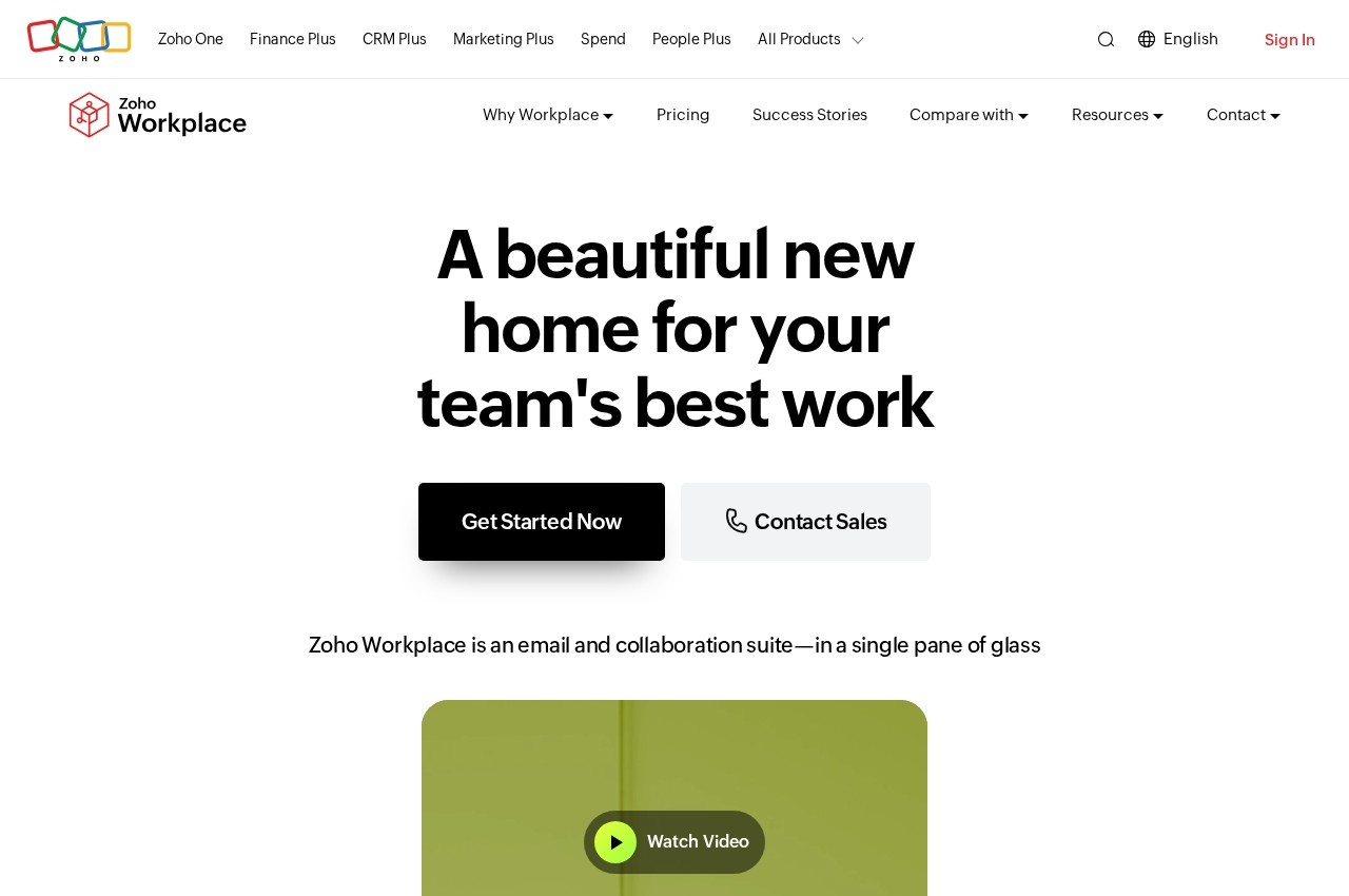 Zoho Workplace screenshot