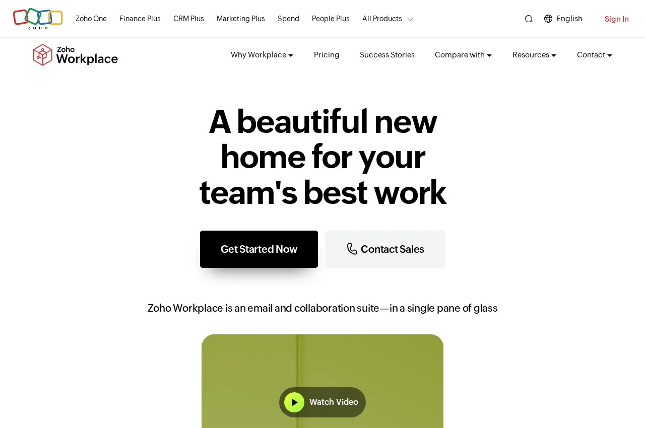 Zoho Workplace screenshot