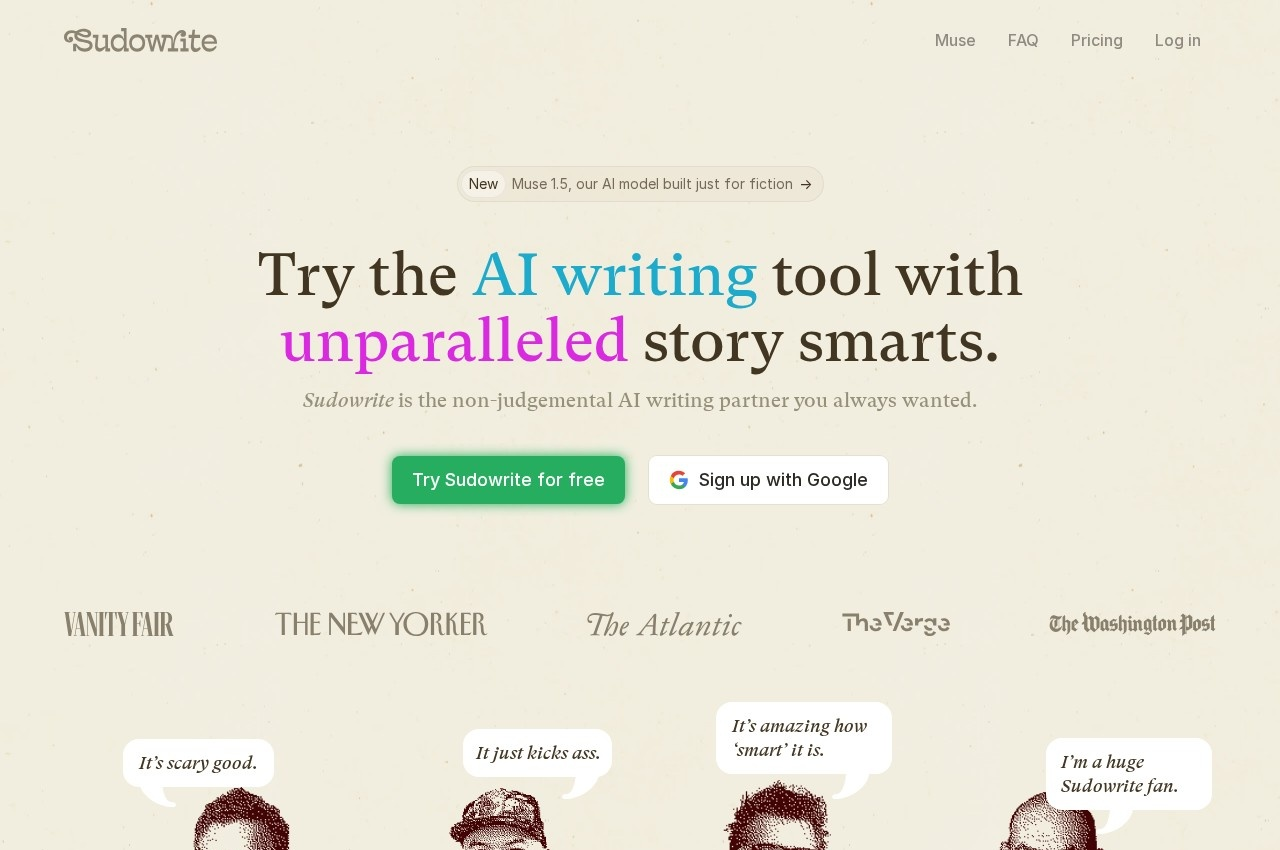 Sudowrite screenshot
