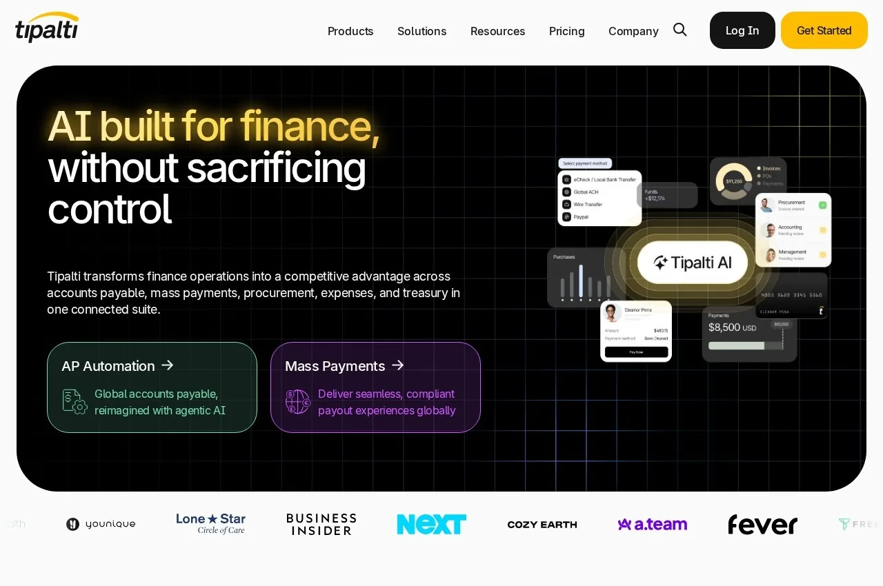 Tipalti screenshot