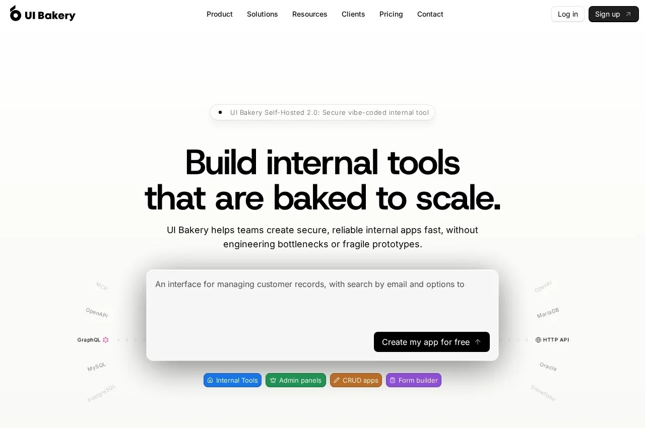 UI Bakery screenshot