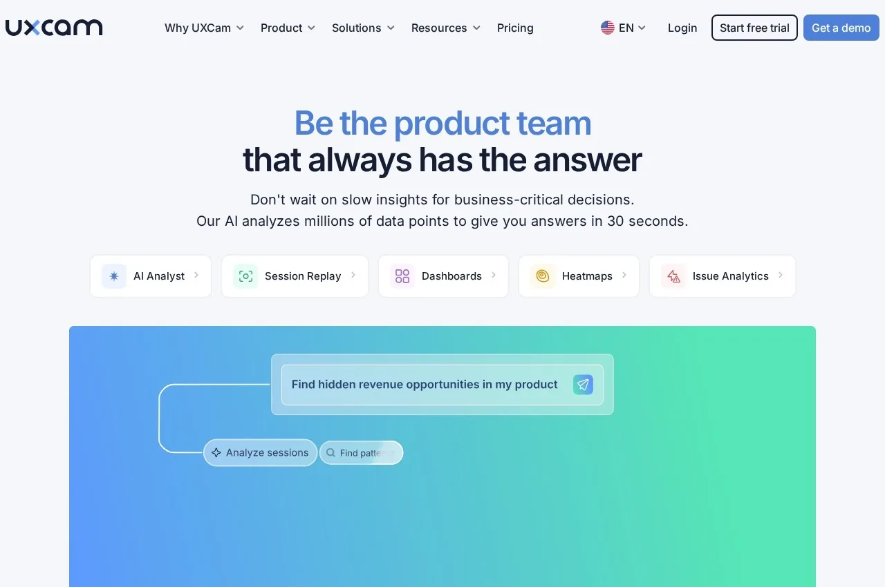 UXCam screenshot