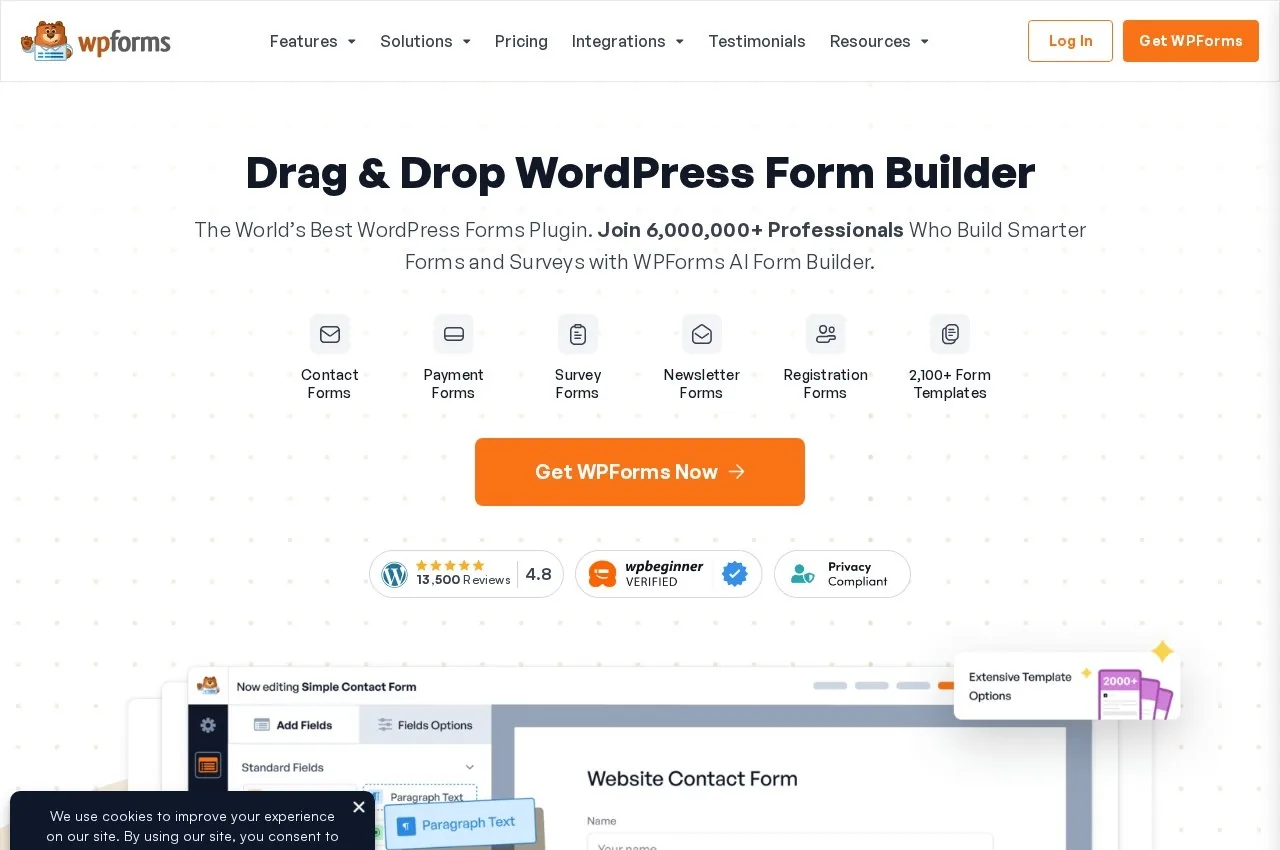 WPForms screenshot