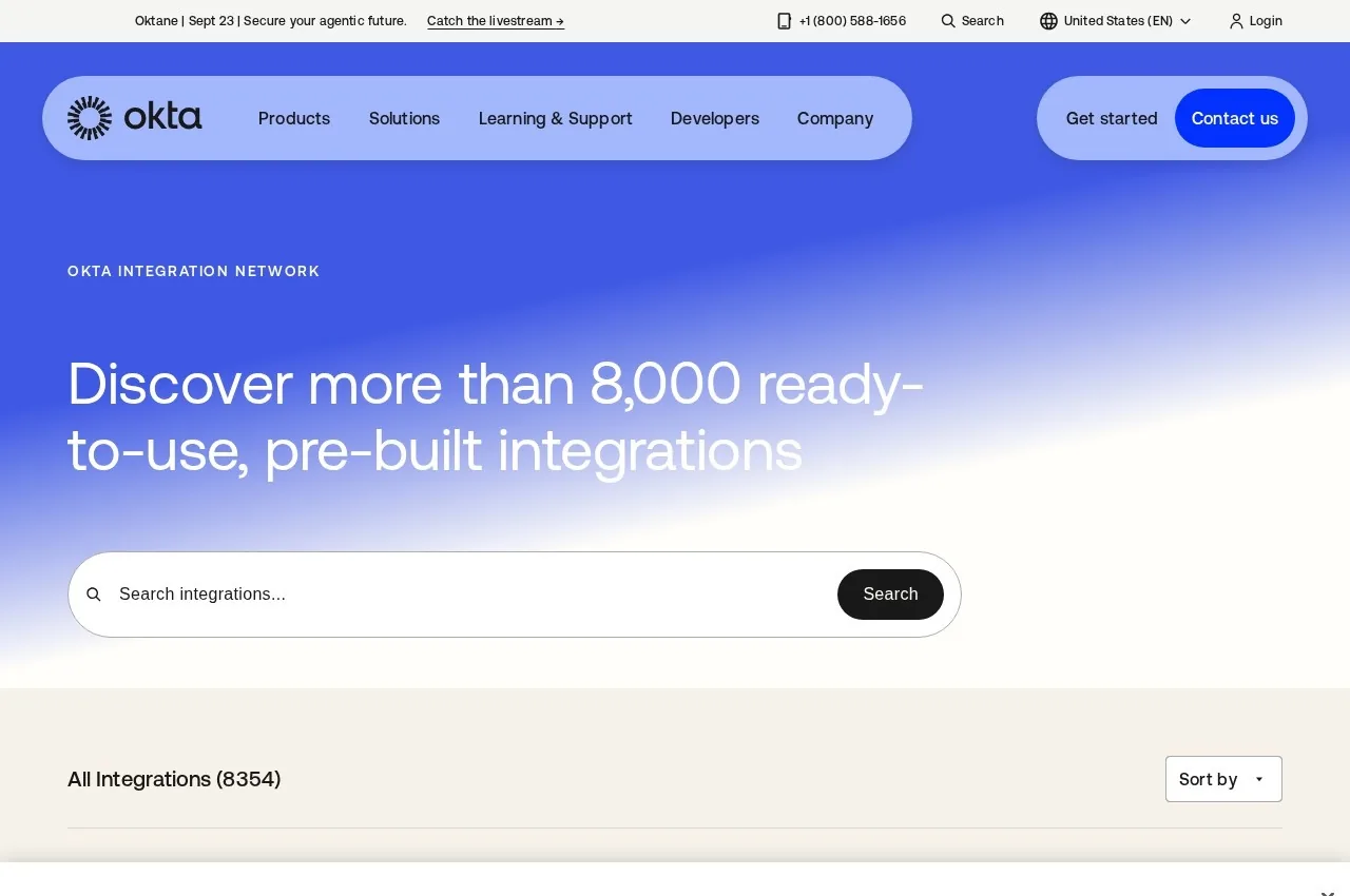 Okta Integration Network screenshot