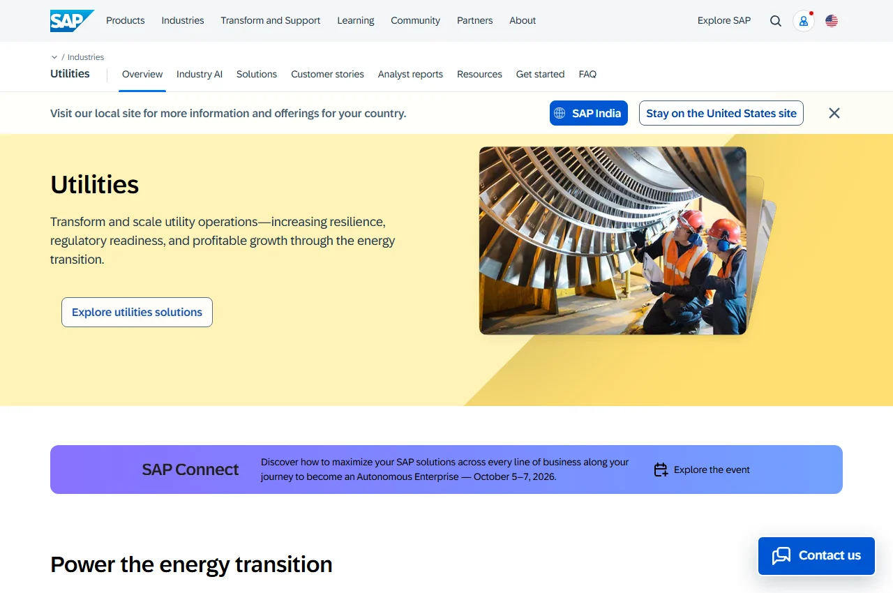 SAP S/4HANA Utilities screenshot