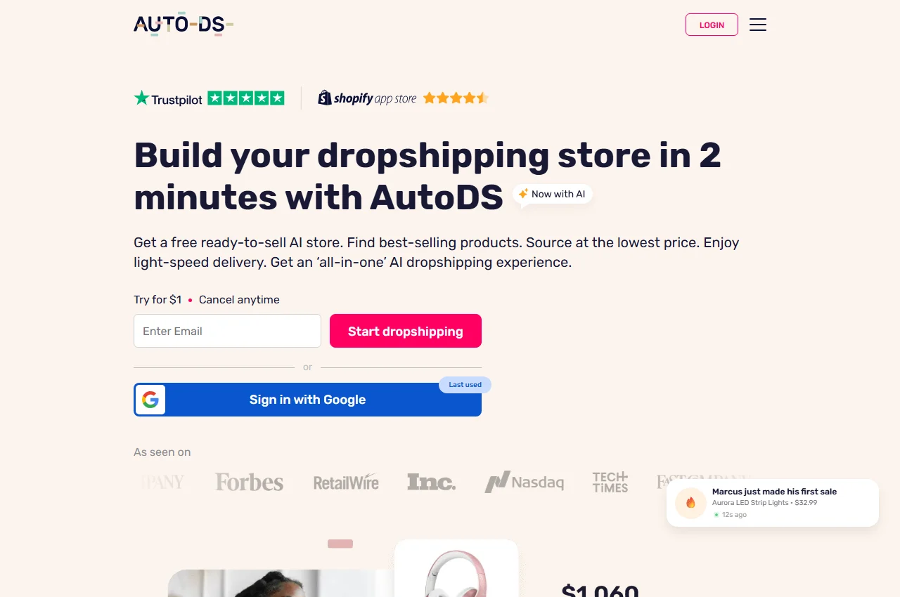AutoDS screenshot