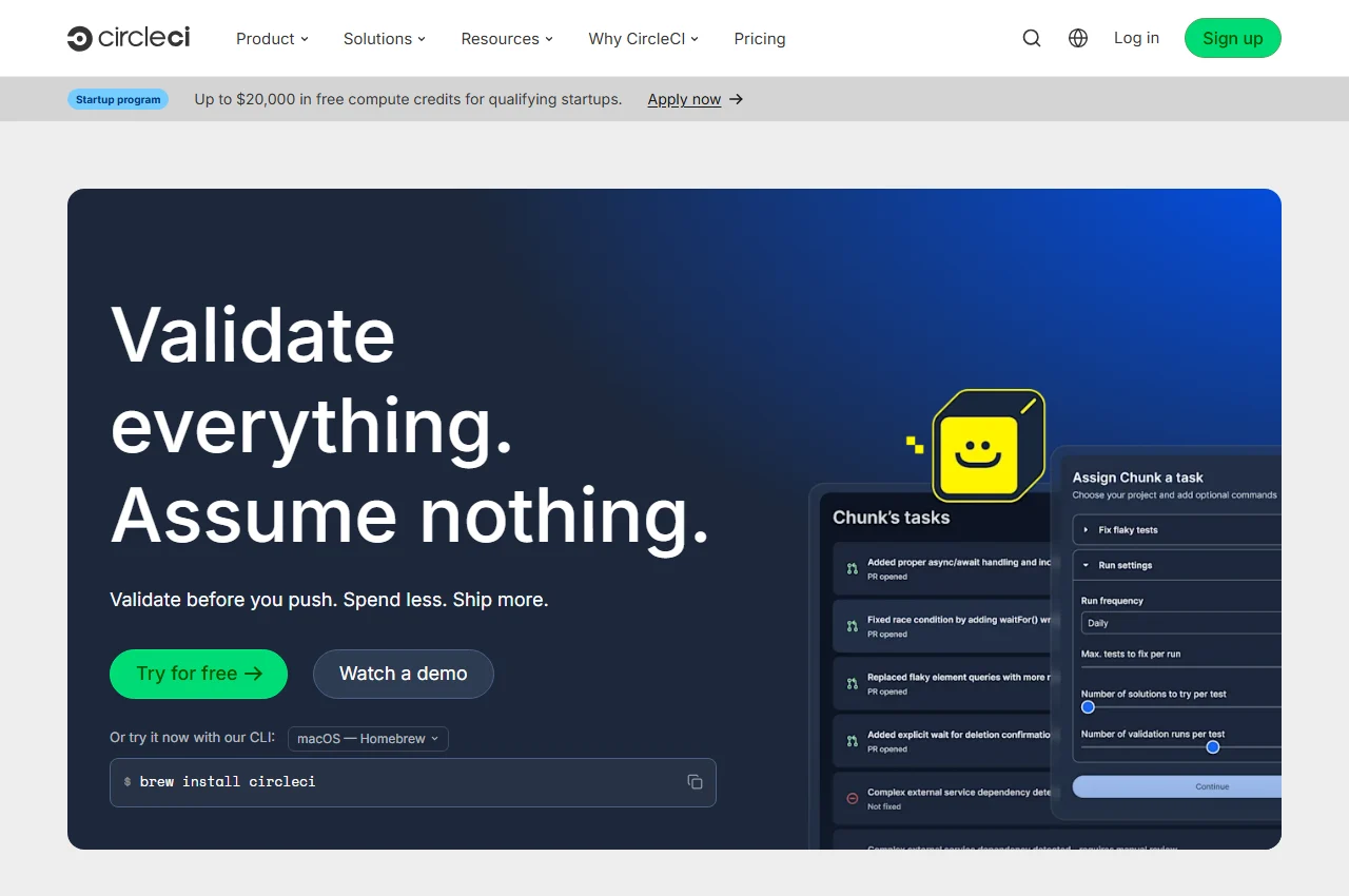 CircleCI screenshot