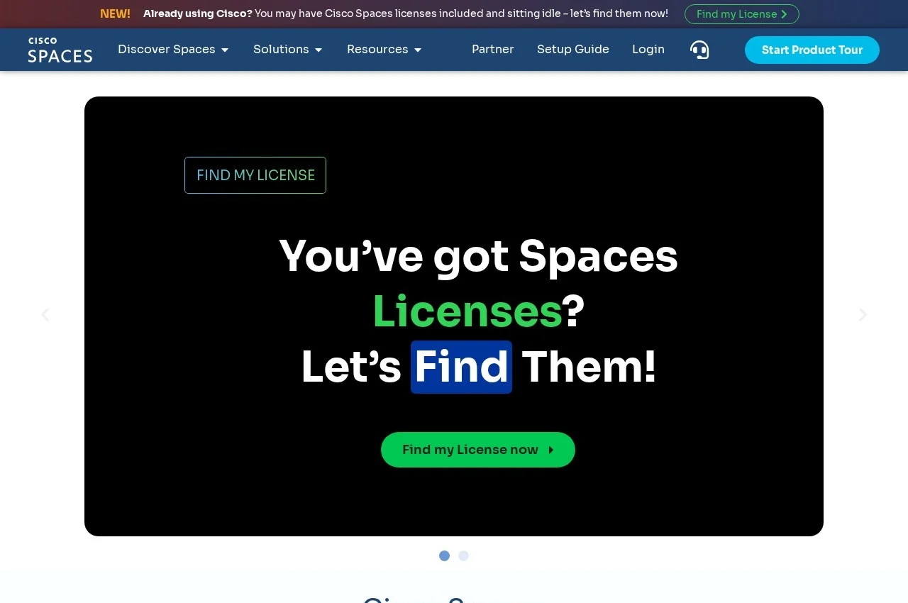 Cisco Spaces screenshot