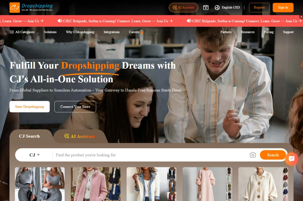 CJdropshipping screenshot
