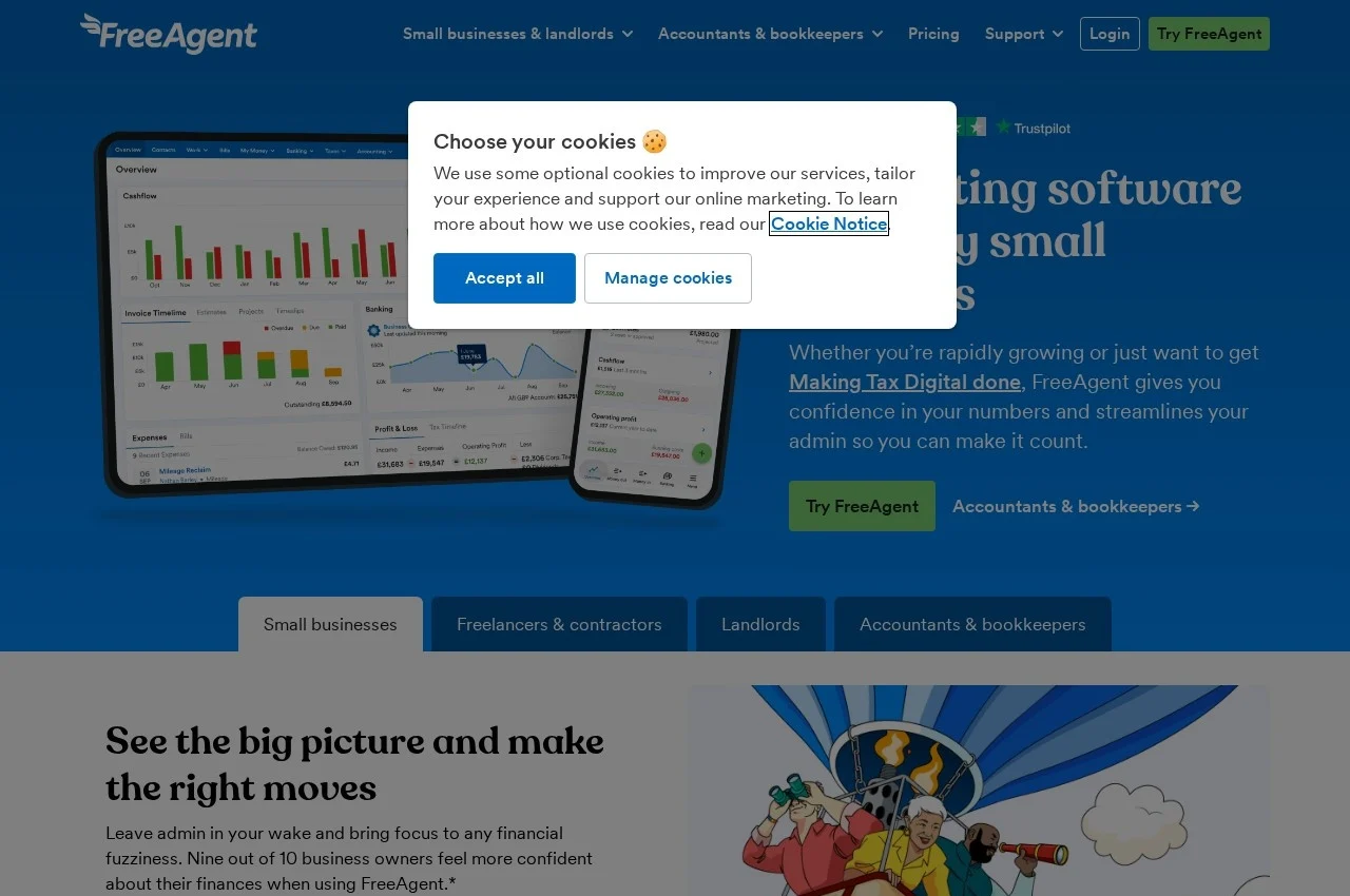 FreeAgent screenshot