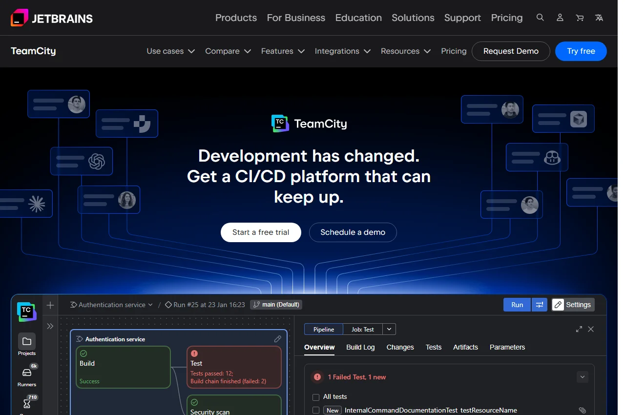 JetBrains TeamCity screenshot