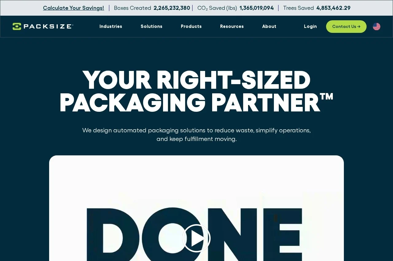 Packsize screenshot
