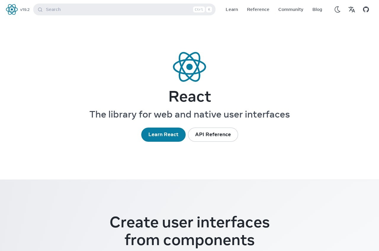 React screenshot