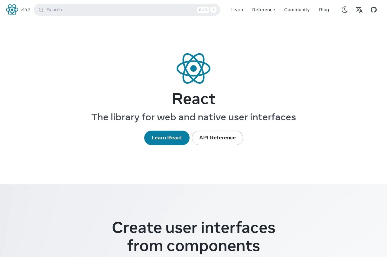 React screenshot