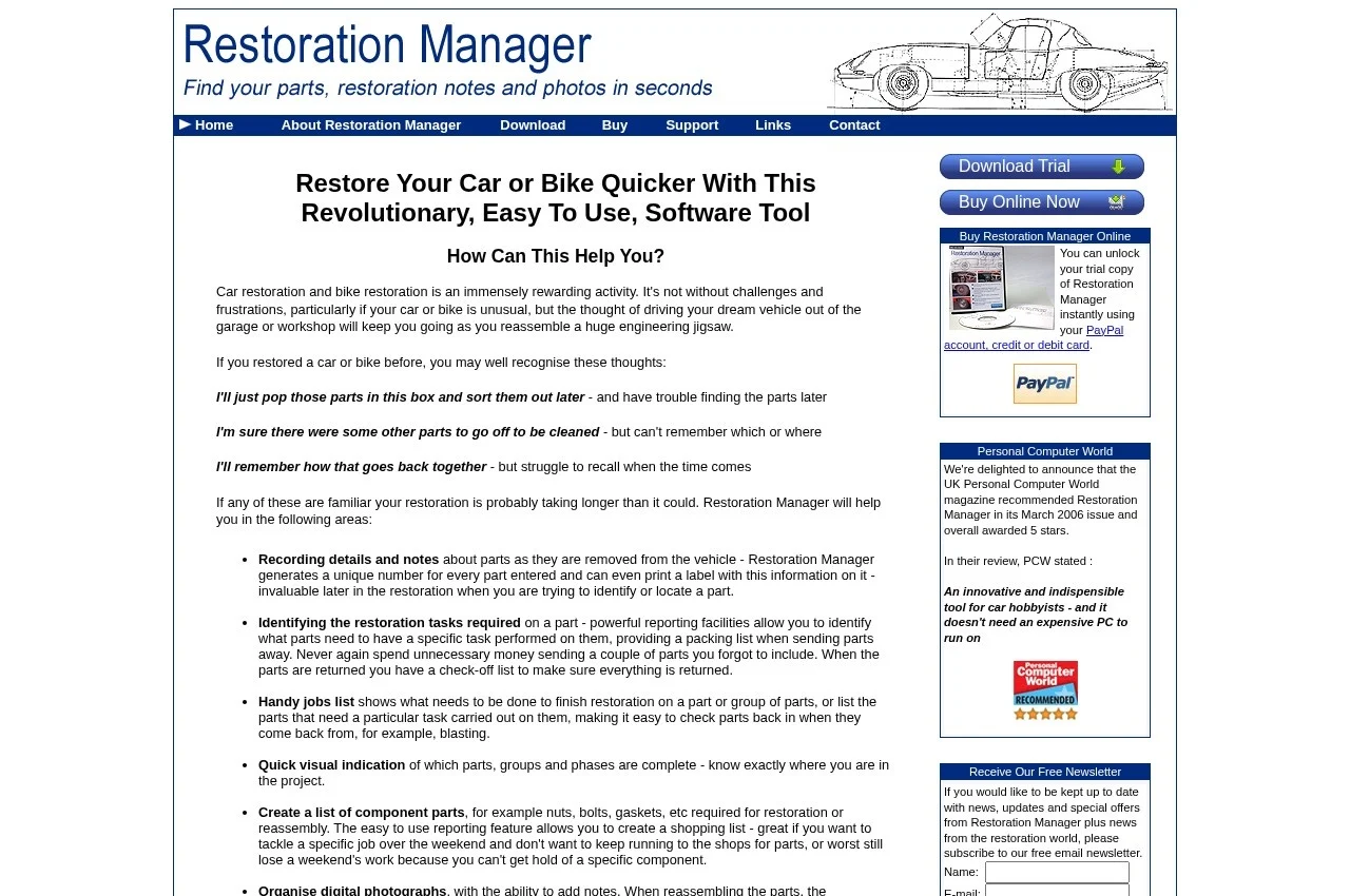 Restoration Manager screenshot