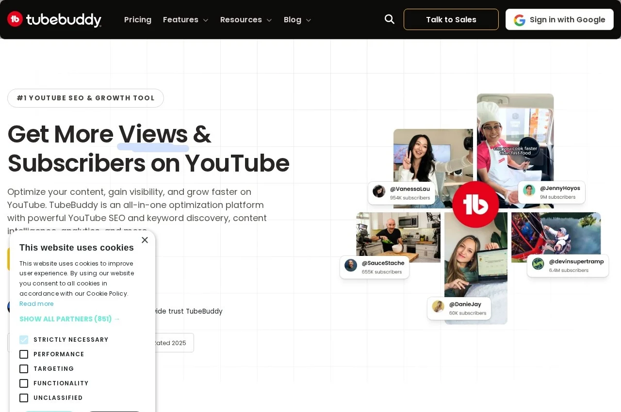 TubeBuddy screenshot