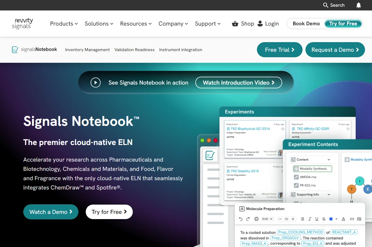 Signals Notebook screenshot
