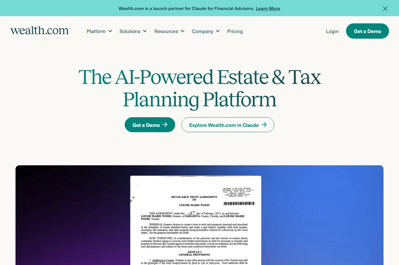 Wealth.com screenshot